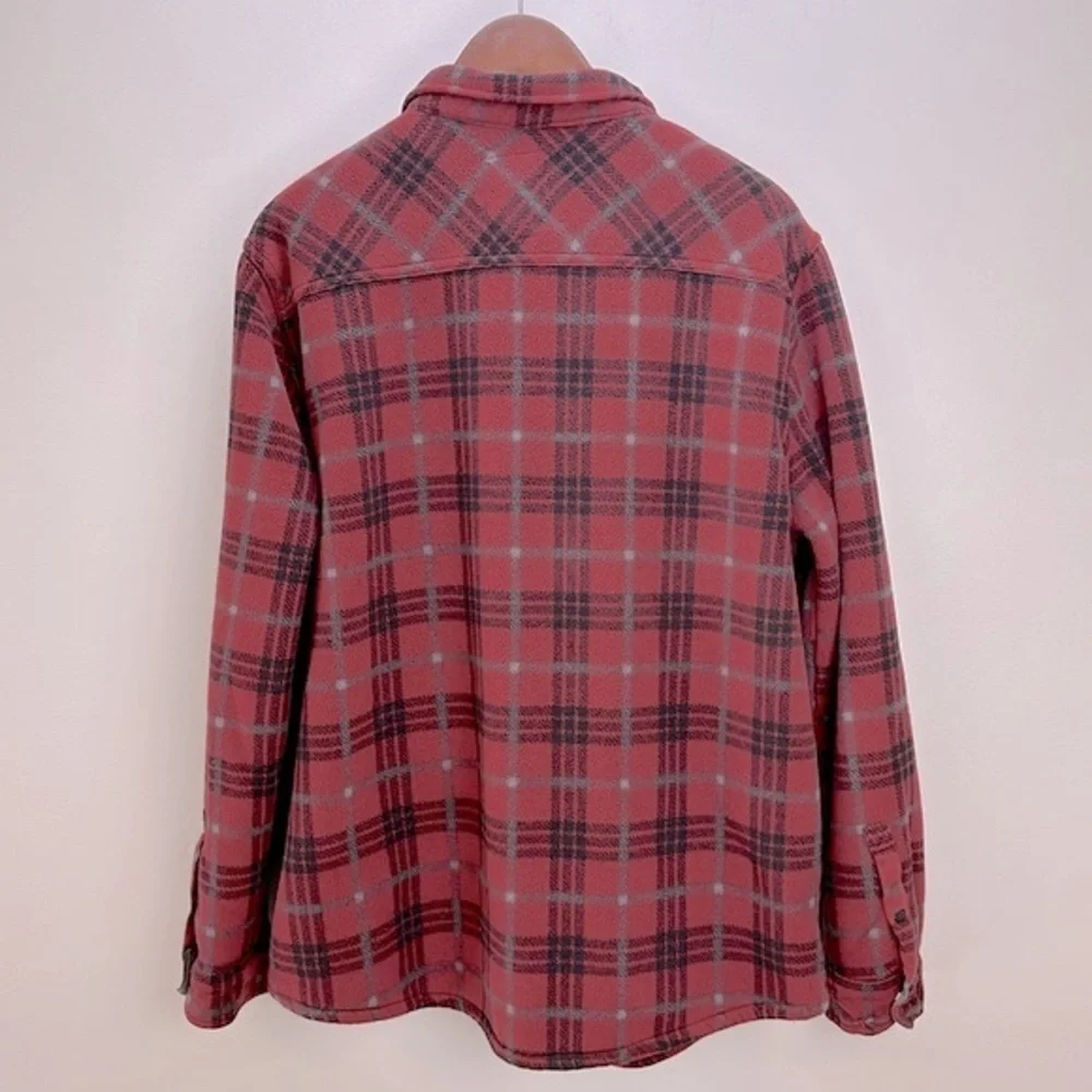 Voyager Plaid‎ Polar Fleece Snap Front Shirt Jacket Shacket XL Workwear Outddor